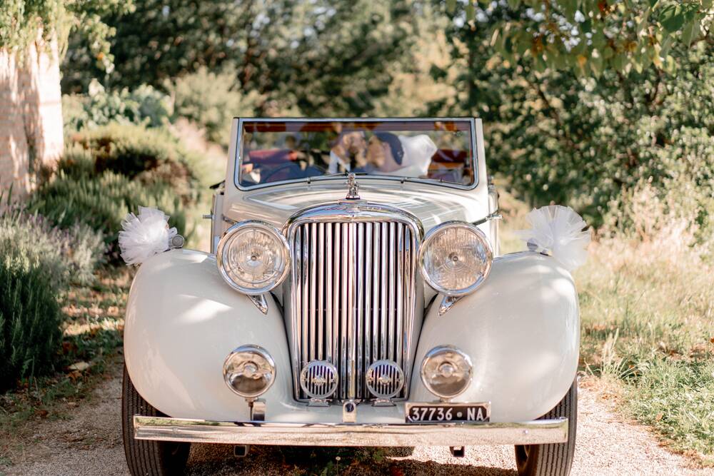 Auto nuziale d'epoca Jaguar